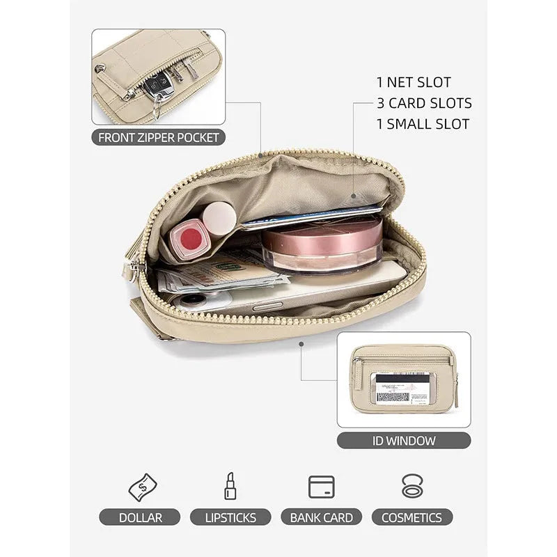 Waterproof quilted handbag with transparent front deck compartment in seven colour options