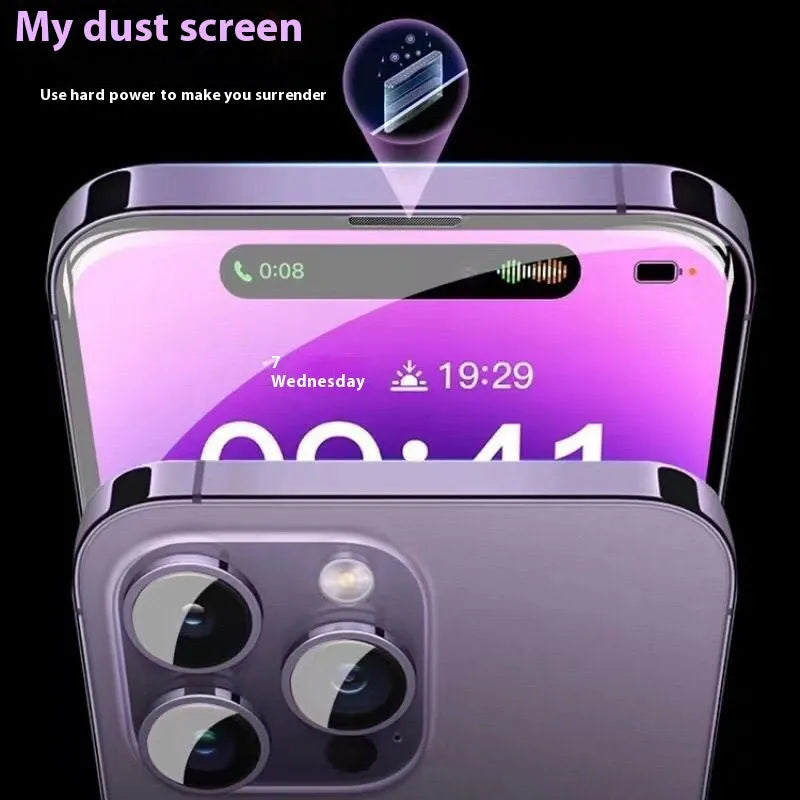 Tempered glass screen protector film for iPhone with anti-peep privacy and ultra HD clarity