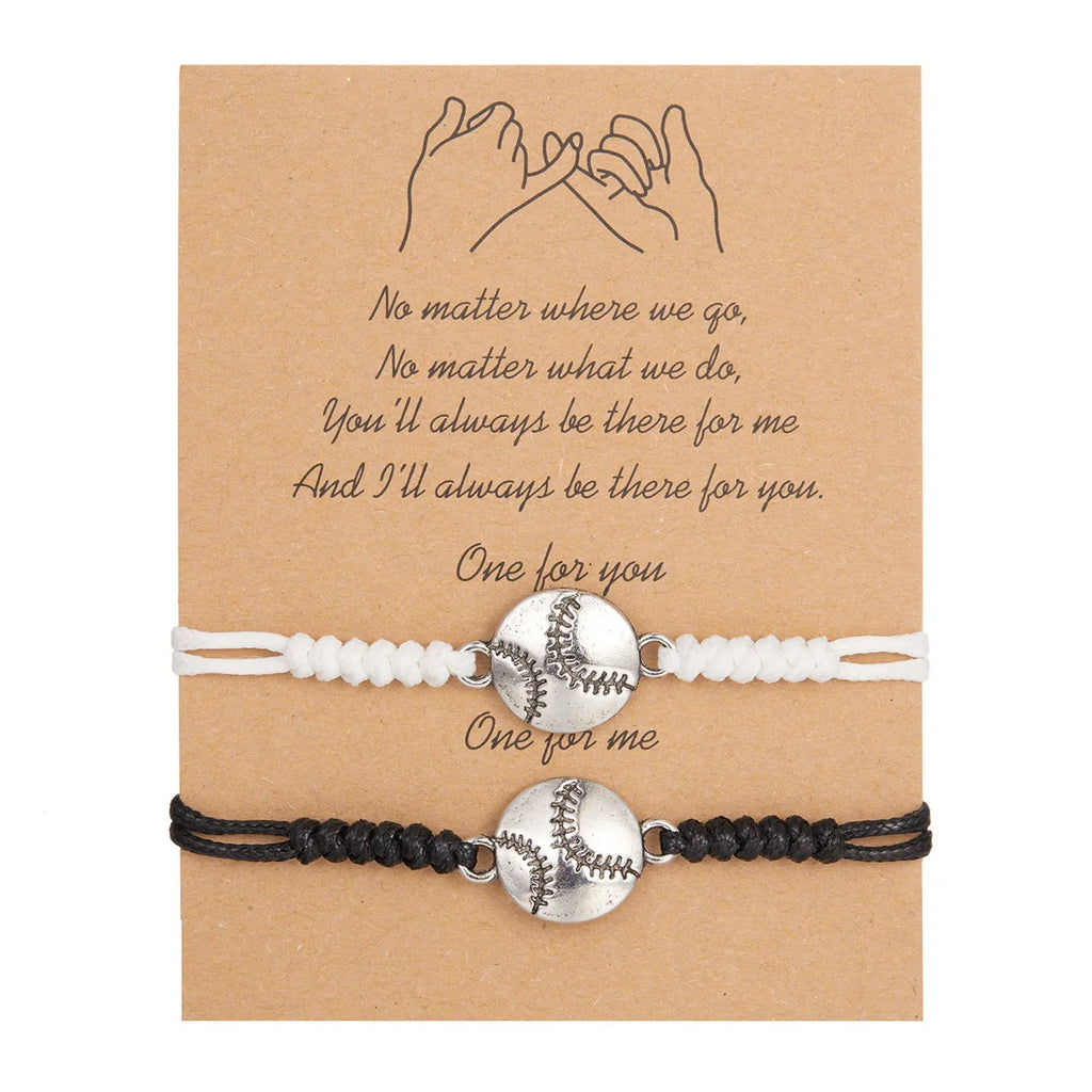 Set of two alloy geometric square bracelets with basketball pattern and electroplated finish