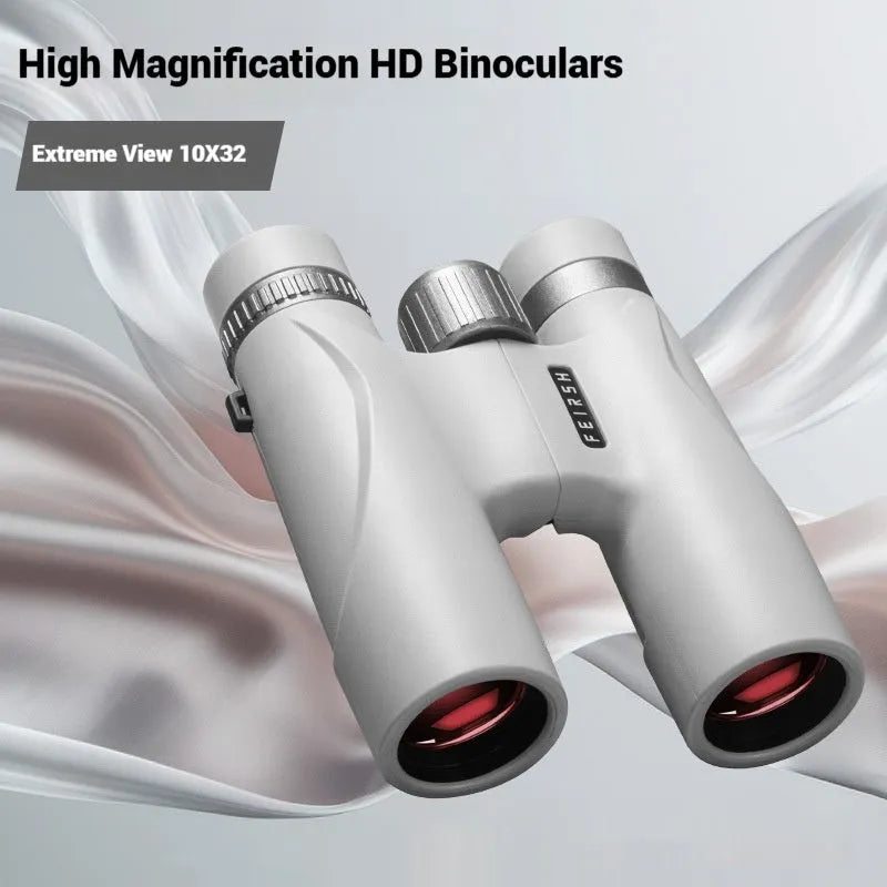 10x32 wine red film binoculars in blue or grey colour with 112x140x45mm compact size