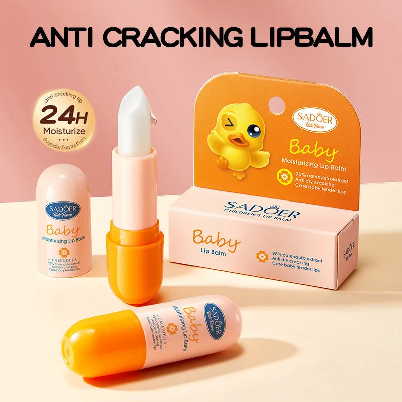 Anti-chapped lip moisturising stick in multiple variant packaging with net content labels