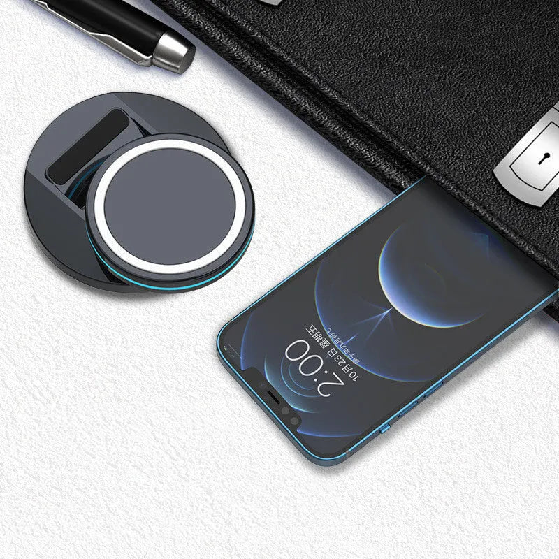 Magnetic wireless folding charger stand for iPhone 12 with 3-in-1 design