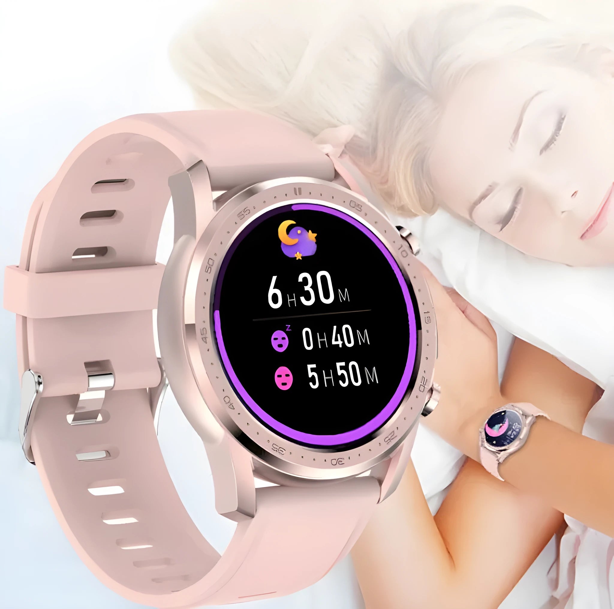 Youth2 body temperature smart bracelet with 1.3-inch screen and zinc alloy frame in black colour