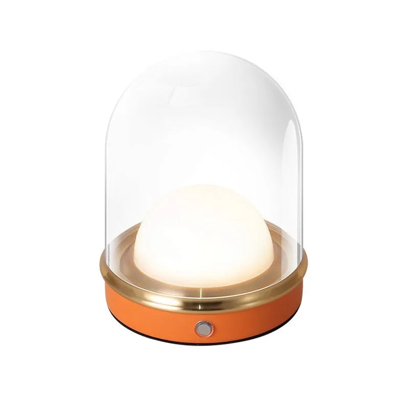 Acrylic night light with three colour options green orange red minimalist design 110x130mm