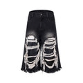 Black women's cropped wide-leg jeans with a mid-high waist and loose fit