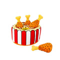 Plush simulation chicken leg dog toy with interactive sound and food leakage puzzle in Tibetan Chicken Leg Warmer colour