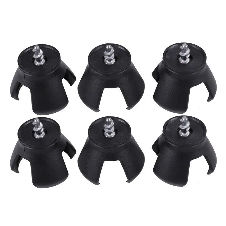 Black golf ball picking device with clip attachment showing putter-compatible seat design