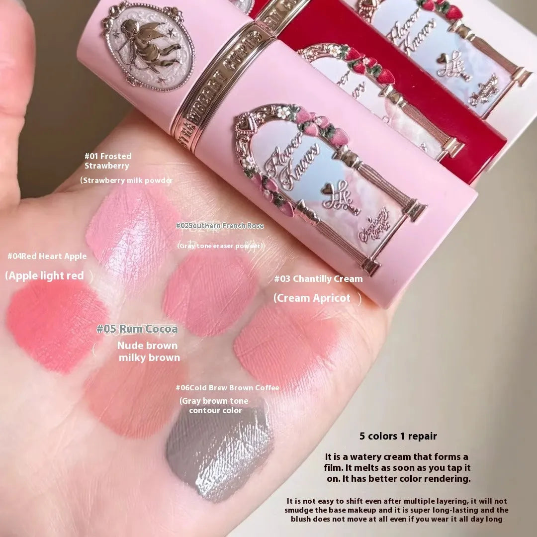 Strawberry Cupid Liquid Blush bottle showing one of six natural colour shades for cheeks