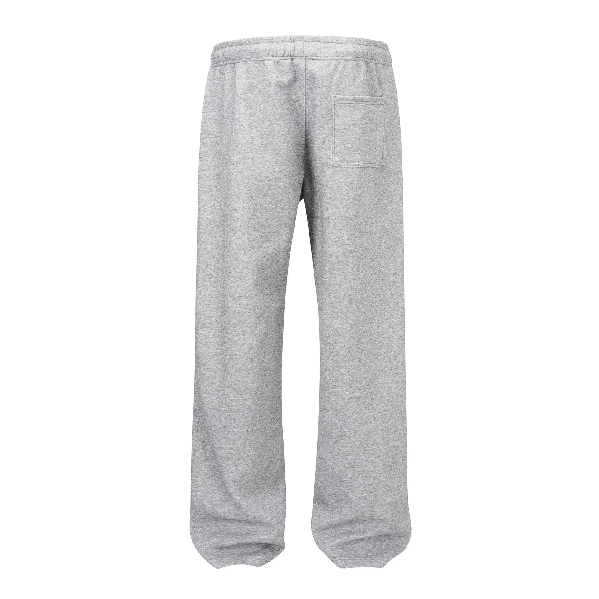 Men's straight-leg cotton casual trousers in solid black colour showing mid-waist design
