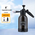 Black 2 litre hand-held foam sprayer watering can with ergonomic handle and dual nozzles