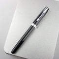 Stainless steel ball pen with 0.5mm tip shown in black gold clip finish
