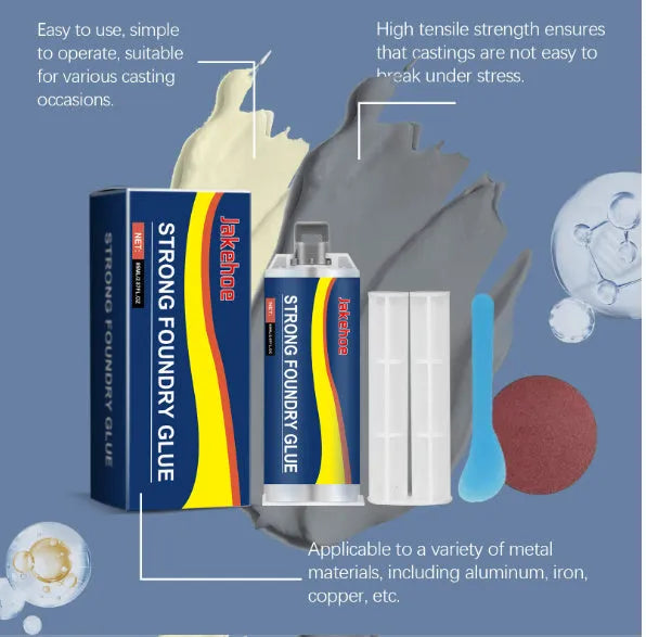 85ml metal epoxy adhesive kit with push rod, scraper and sandpaper for stainless steel copper aluminium repairs