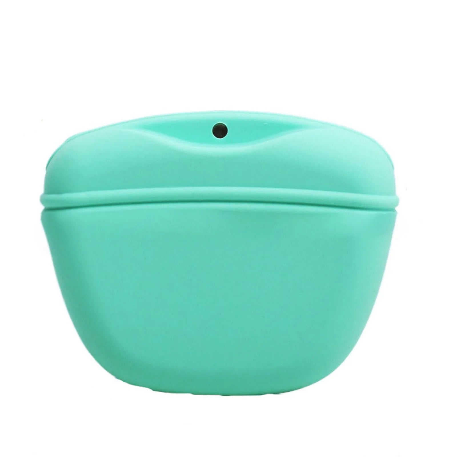 Silicone dog training treat pouch with clip and magnetic closure in assorted colours