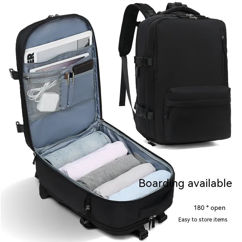 Large waterproof nylon mummy backpack shown in one of 32 available colours, suitable for travel and hiking.