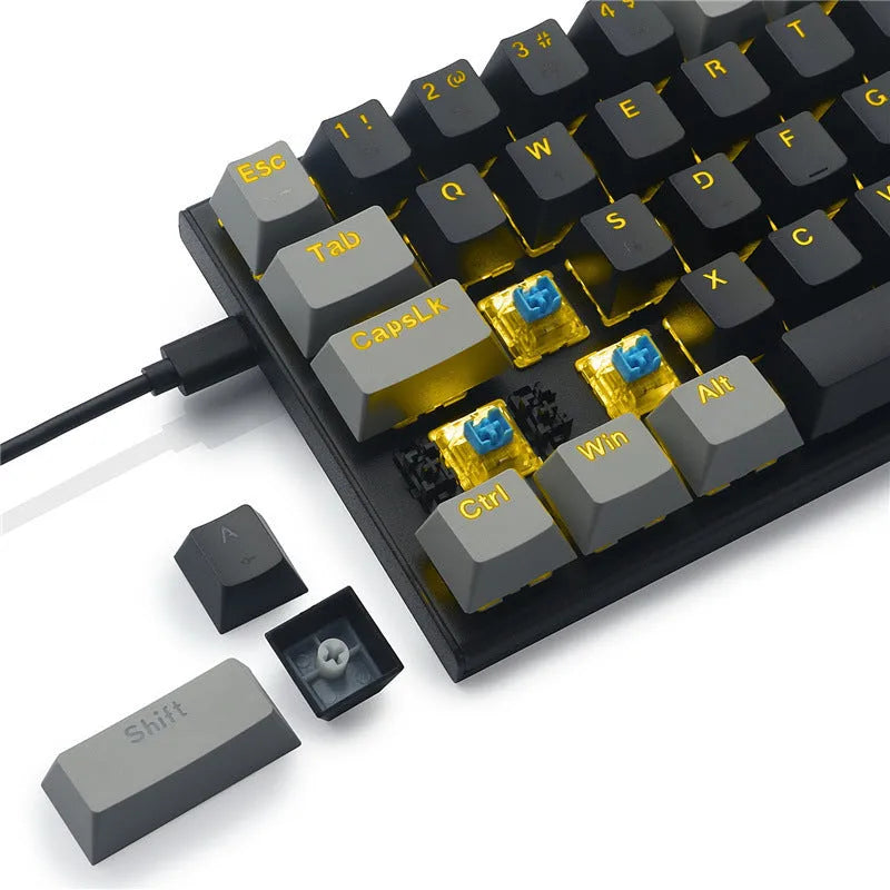 Z11 aluminium mechanical keyboard with illuminated keycaps in black, grey, and green colour scheme.
