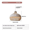 Silent Wind style rattan chandelier with 60cm diameter for pastoral Southeast Asian interior lighting.