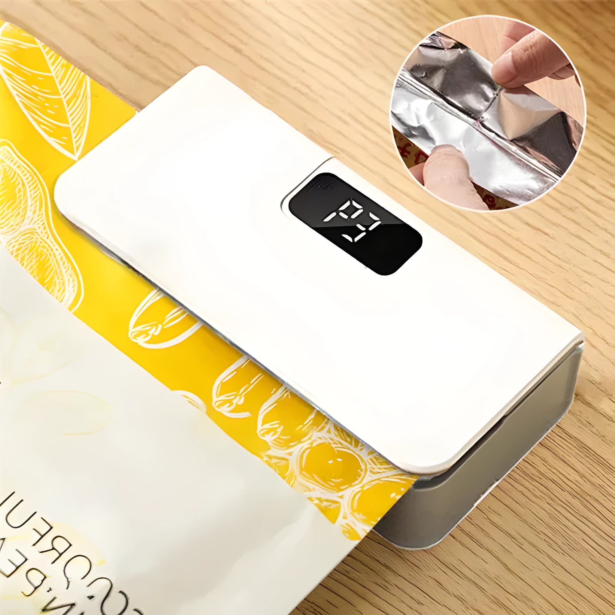 Blue and white portable mini handheld heat sealing machine for plastic bags