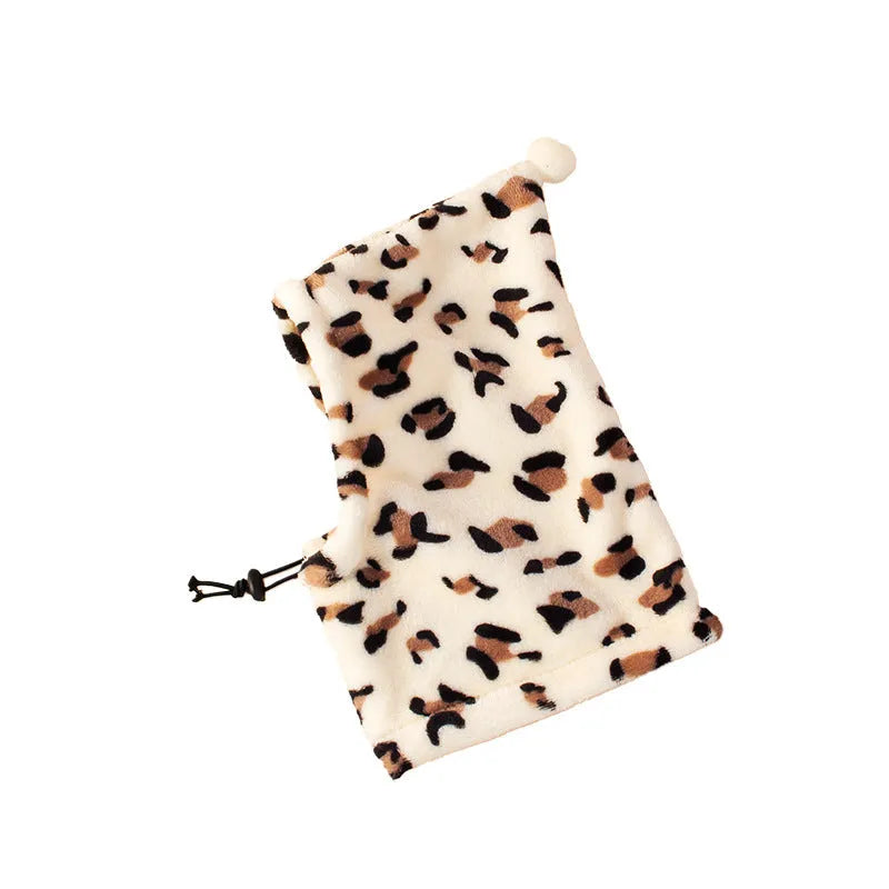 Bear headdress with rabbit ears pet hat for dogs and cats in leopard print, black, or red