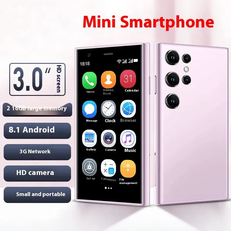 S23PRO & XS15 mini smartphone in black, green, or pink purple with 30-inch screen
