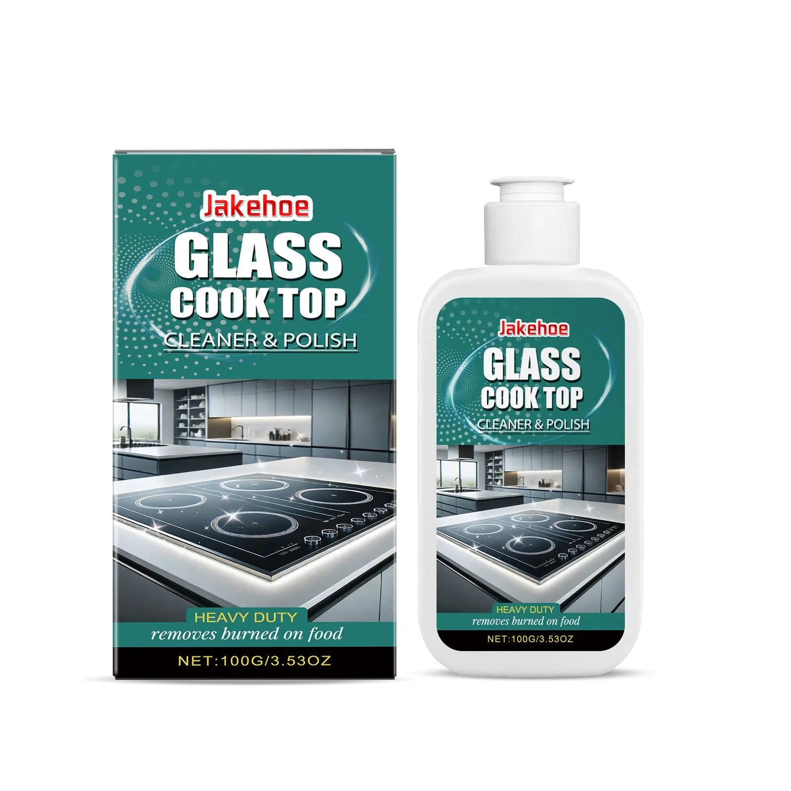 Glass stovetop cleaning polish 100g liquid in container
