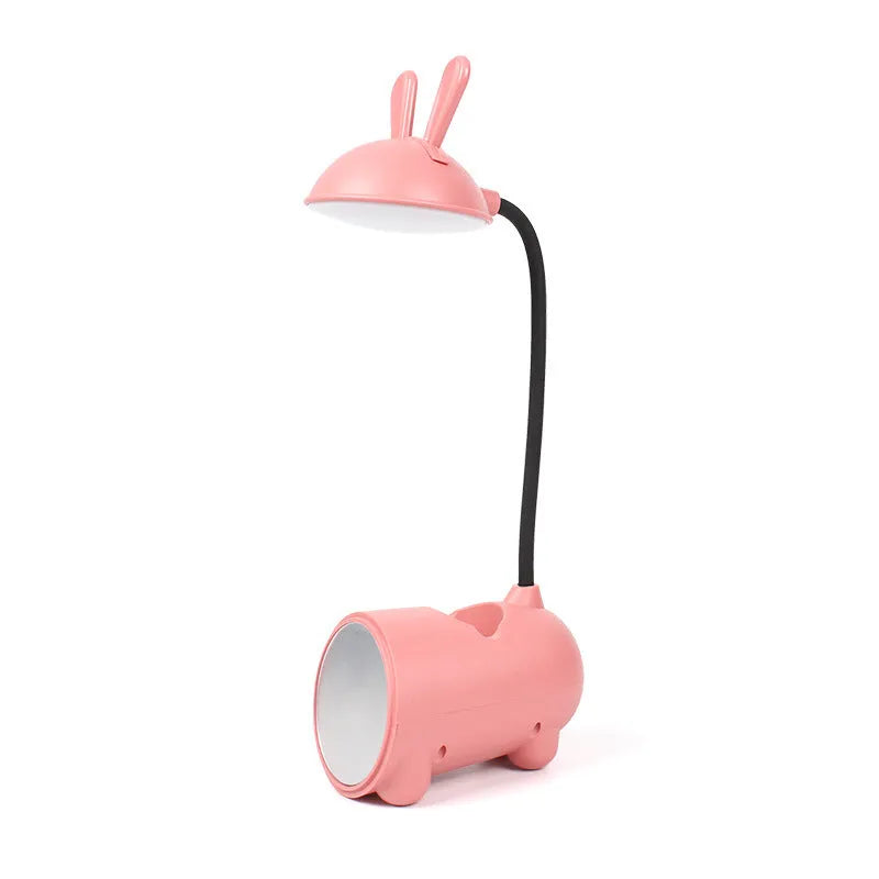 Cartoon design USB desk lamp with pen storage compartment in modern simplicity style