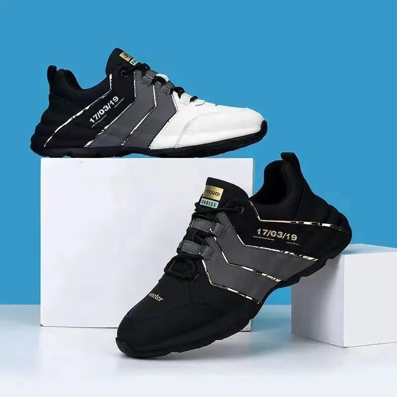 Teenagers casual sneakers with thick plastic sole and mesh lining in multiple colour options