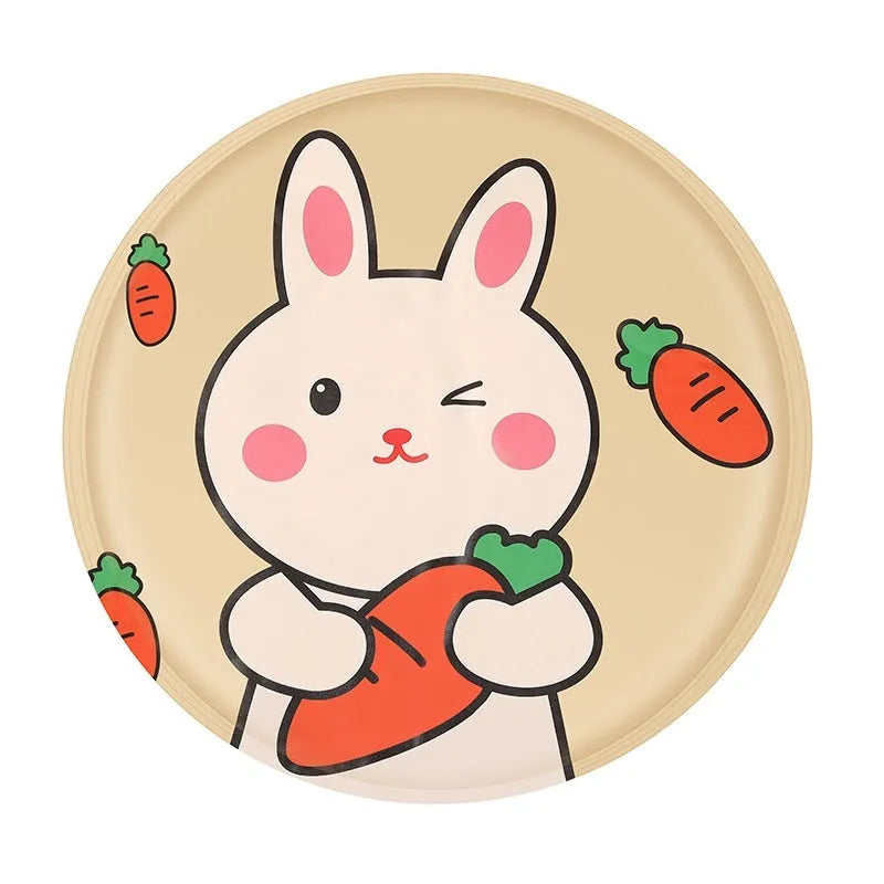 Round pet cooling mat with cartoon bunny design for dogs in 40cm or 50cm sizes