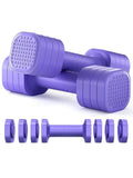 Detachable pink dumbbells for women's fitness with ABS plastic construction