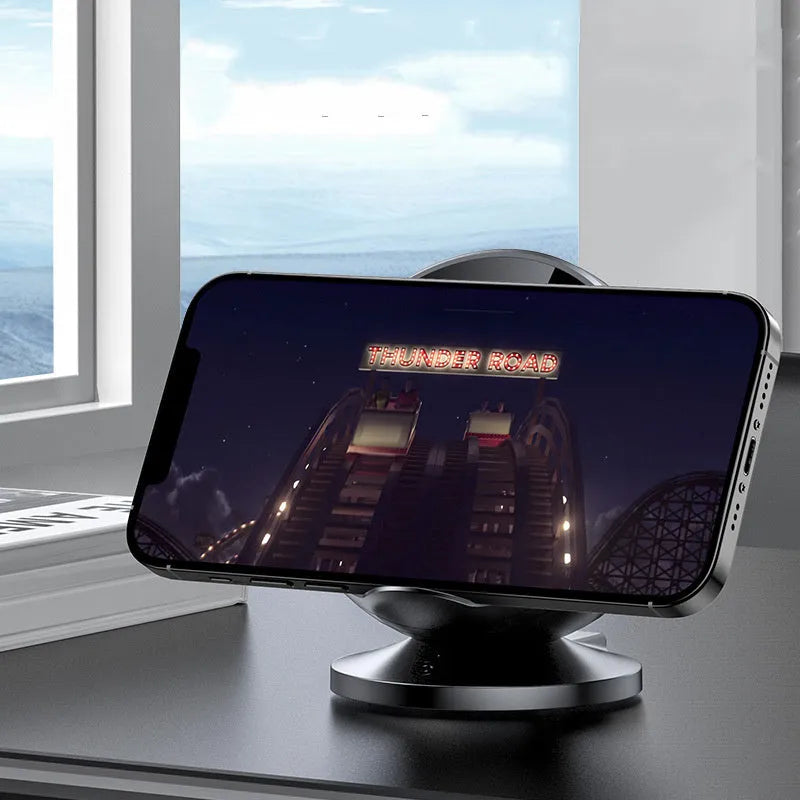 XC-11 multifunctional mobile phone holder with wireless charging and Bluetooth speaker in black, blue, pink, or white.