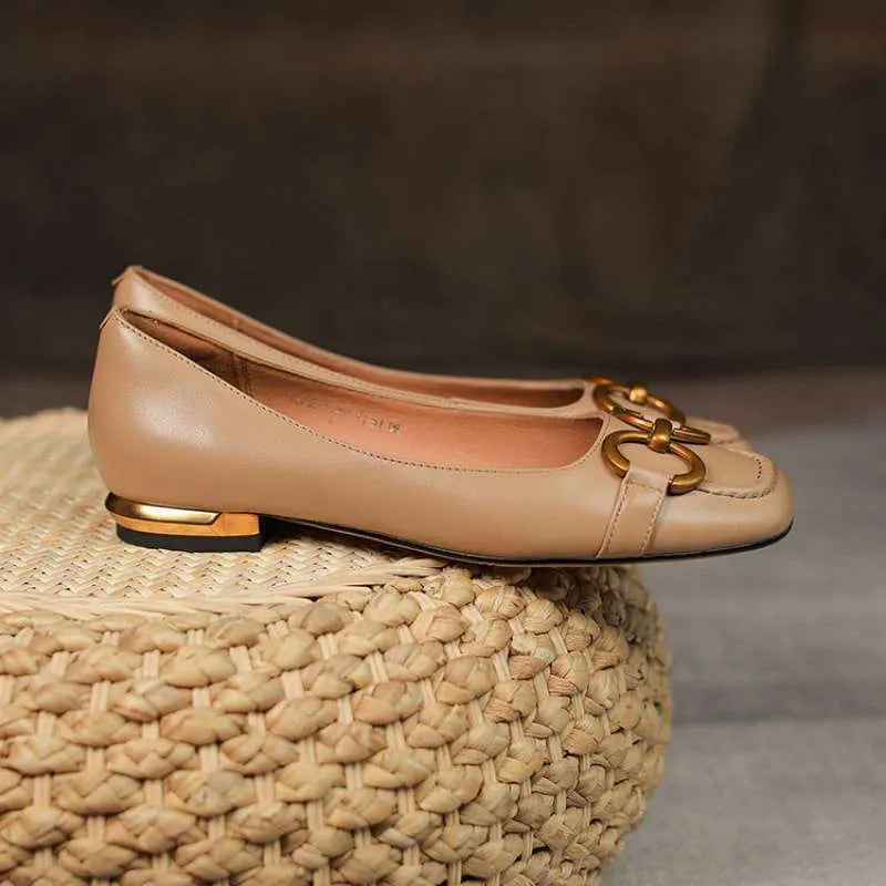 Women's square toe Wanwan Lei style pumps with super high heel in black, beige, or apricot colours