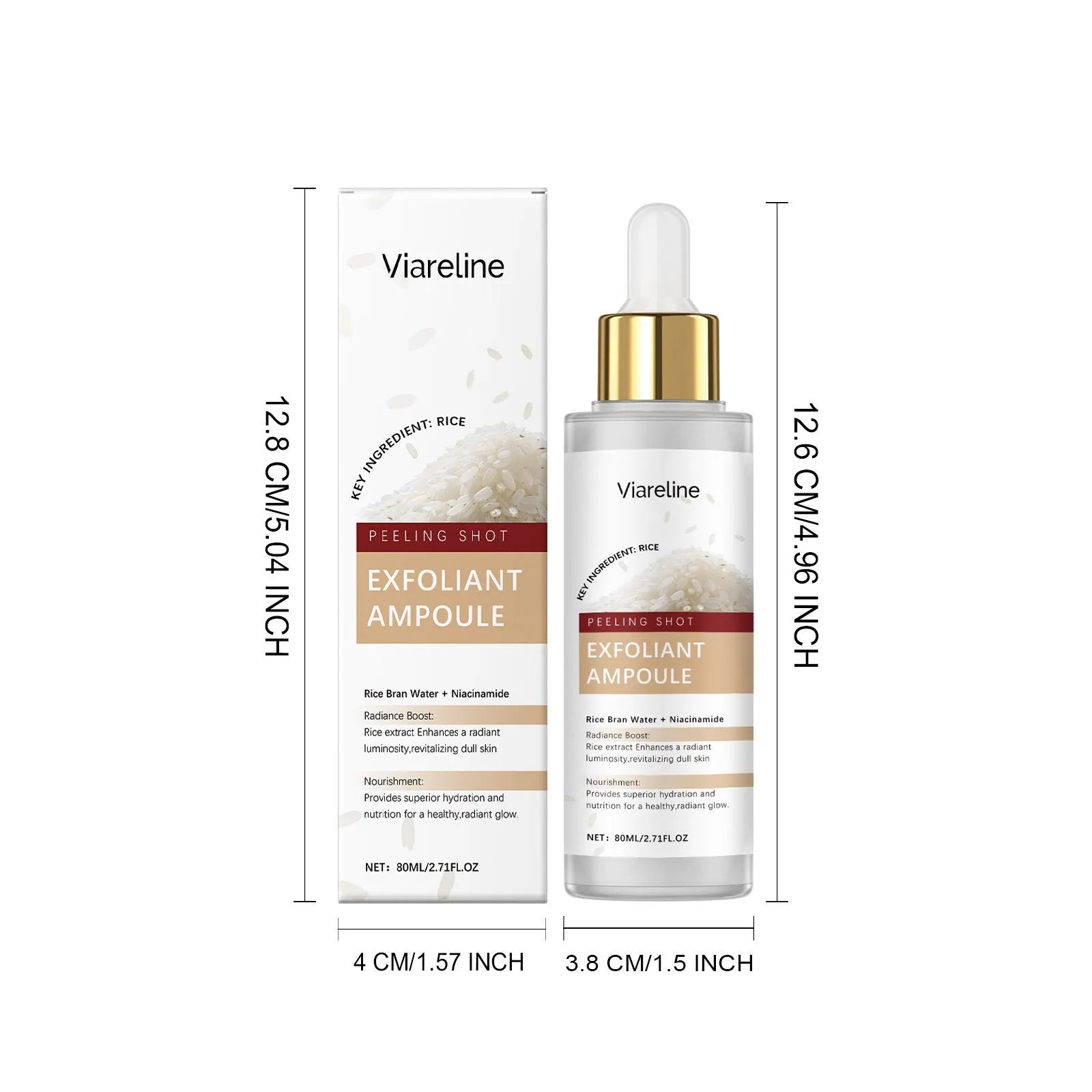 80ml bottle of facial cleansing and nourishing liquid with hyaluronic acid and salicylic acid