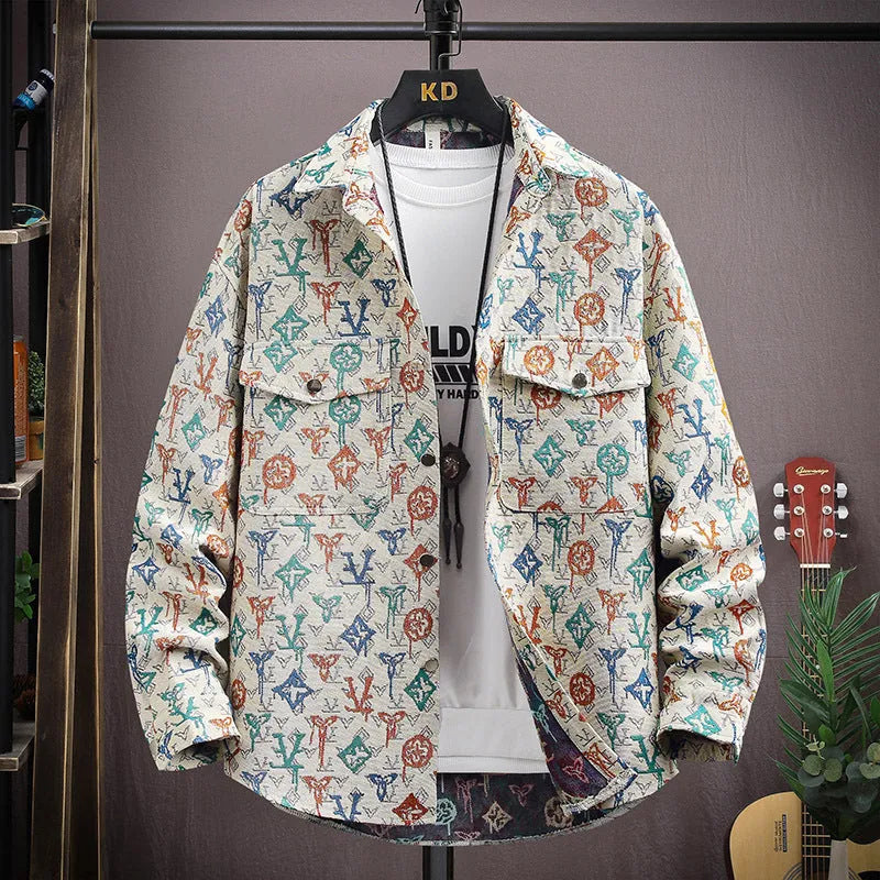 Casual lapel shirt coat with long sleeves and straight hem in various colour options