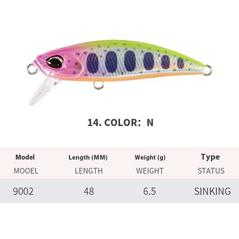 48mm Japanese mino fishing lure for Mandarin Fish and Snakehead fishing