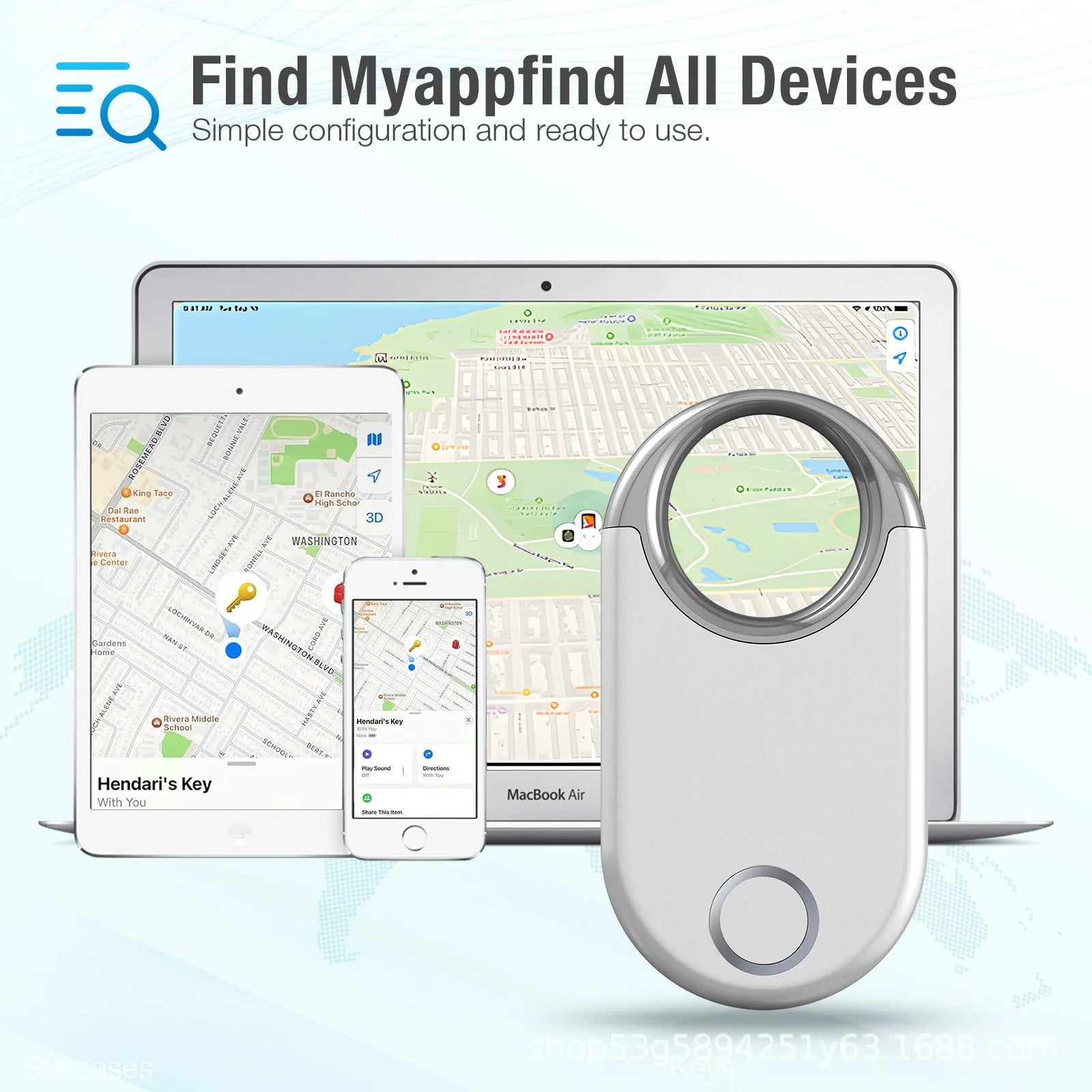 Black and white USB GPS anti-lost tracker device with compact rectangular design for pet and item tracking