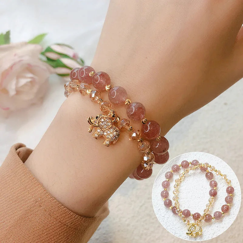 Retro ethnic bracelet for women with 521 colour hair crystal beads
