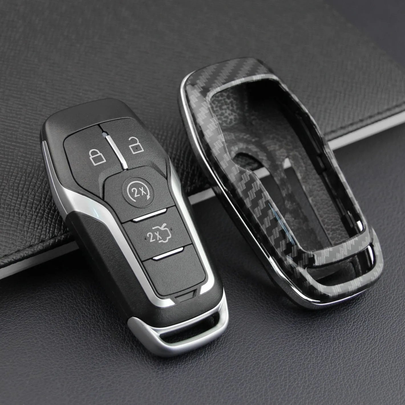 Plastic remote control protective shell for car key available in single shell or with buckle option