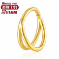 Titanium alloy nose ring body jewellery showing colour options and size variations