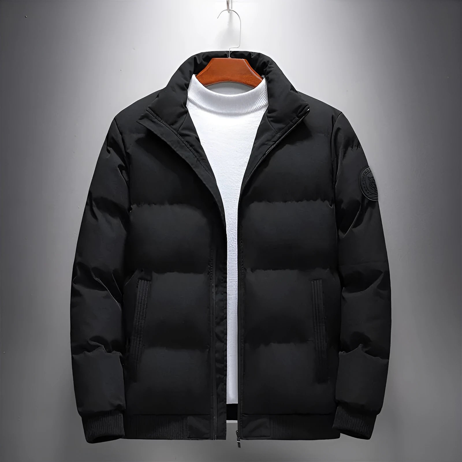 Men's casual Korean style cotton padded jacket in cardigan design available in four colours