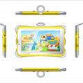 7-inch children's learning tablet in bright cartoon colours with protective stand and 3G calling capability