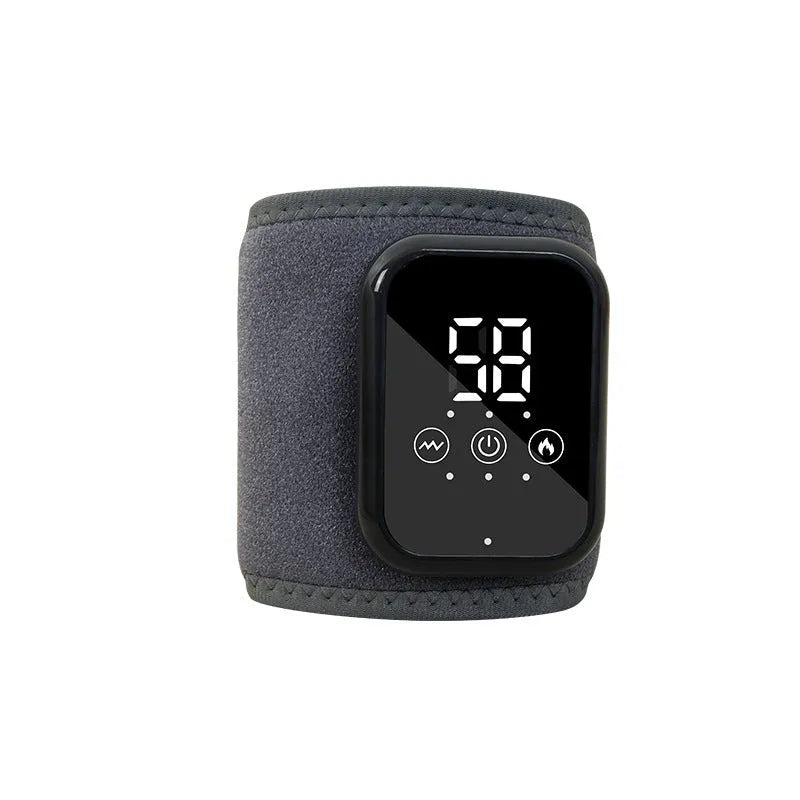 Black electric heating ankle sleeve for heel and joint warmth with 8W power