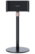 Adjustable metal tablet bracket with telescopic arm extended to maximum 200mm height