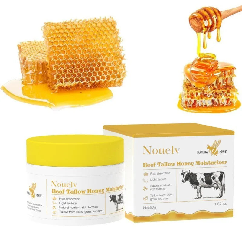 50g jar of Cow Fat Cream with honey and tallow for facial moisturising