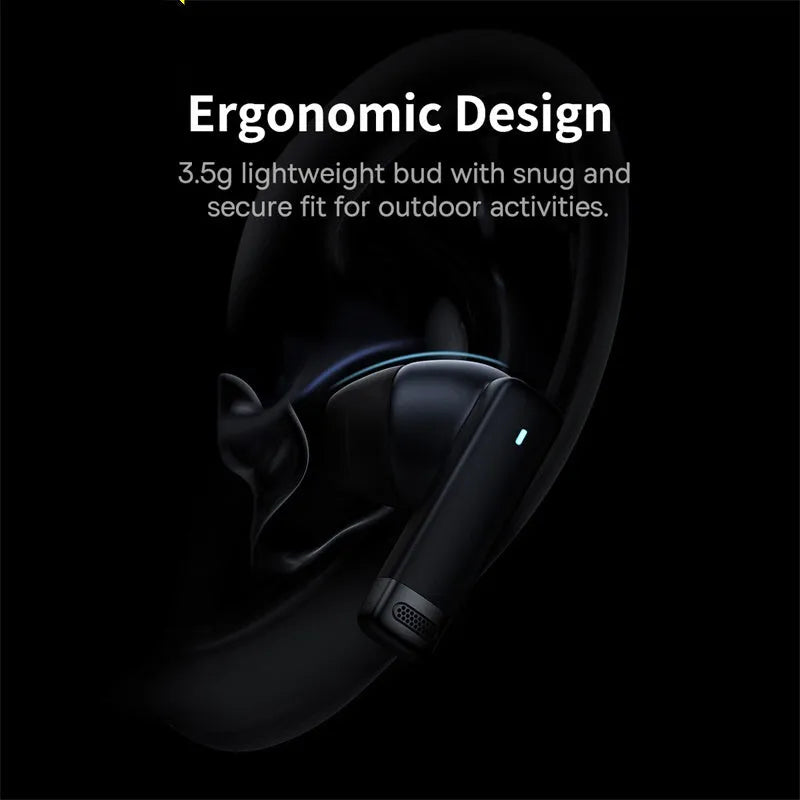 Pearl White and Obsidian Black true wireless earbuds with active noise cancellation and a matching charging case.