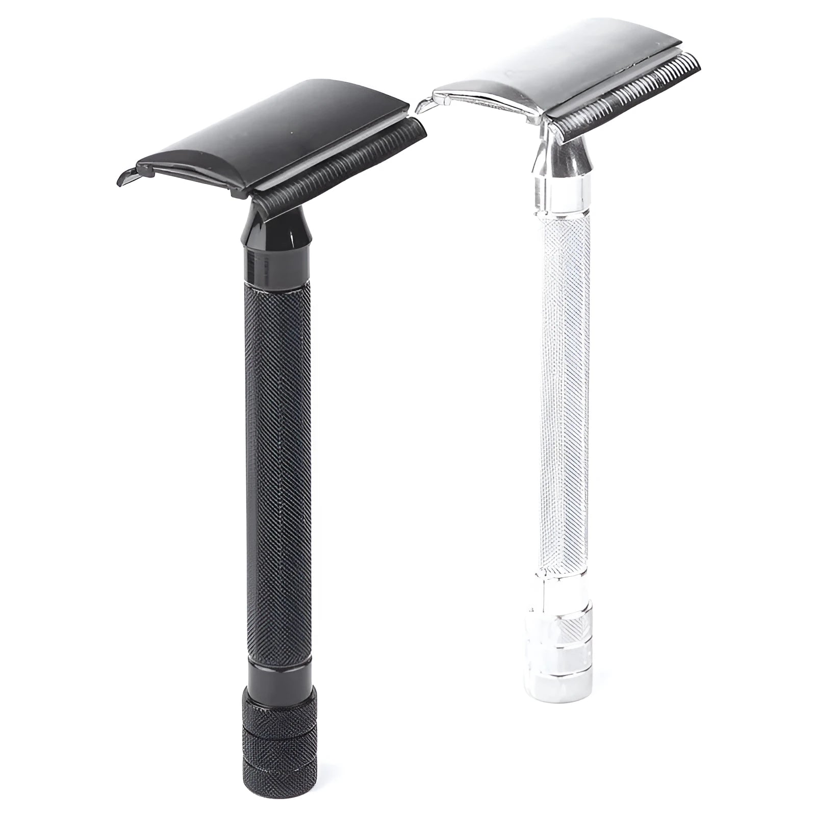 Traditional manual pogonotomy metal scraper with natural bristle beard brush grooming set