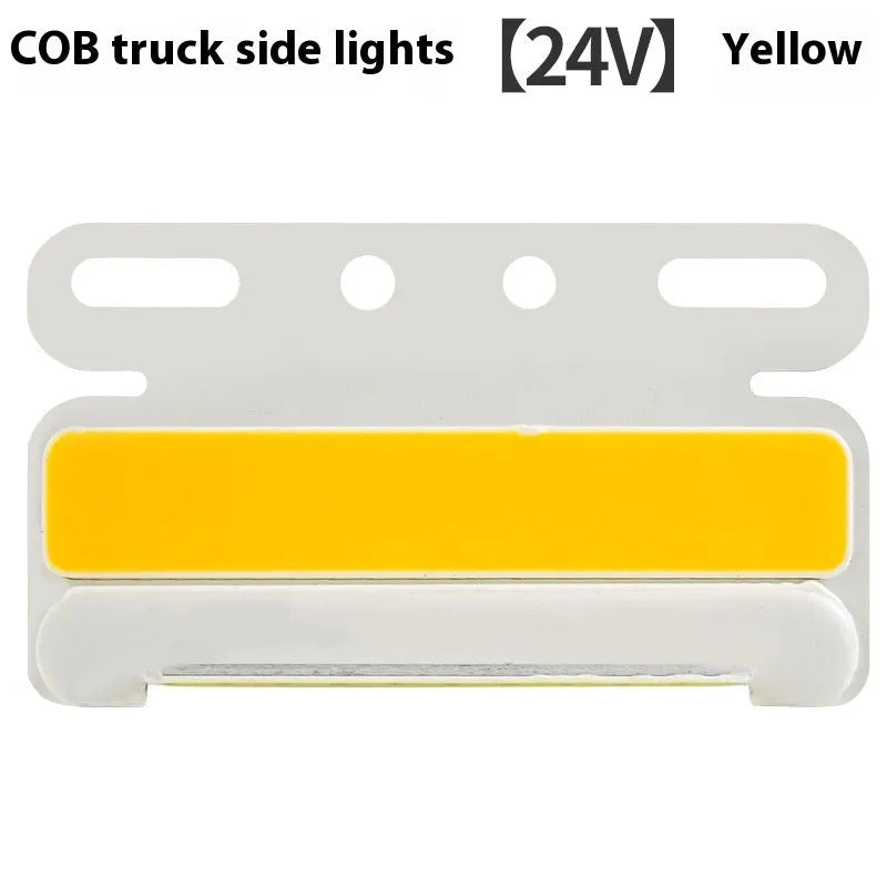 Waterproof aluminium COB LED truck side and ground tire light in red, yellow, green, blue, or white.