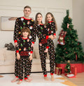 Family matching Christmas pyjamas set in cotton with plaid and cartoon prints for parents, children and dogs