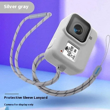 GoPro Hero8 Black protective sleeve and anti-lost strap accessory kit in silicone with multiple colour options