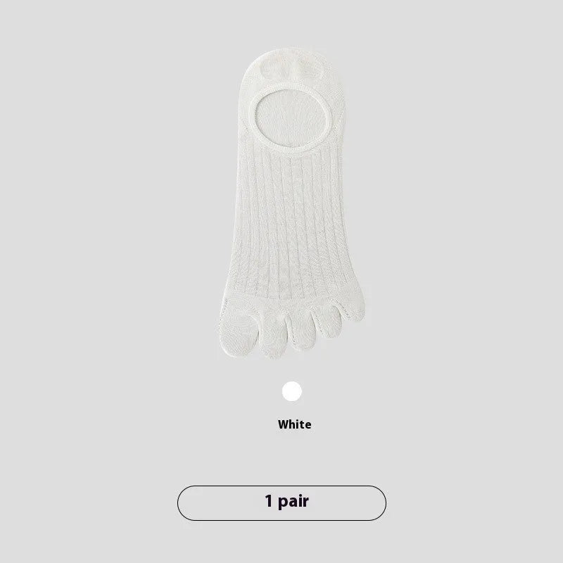 Men's five-finger invisible socks in modal fabric showing colour options