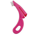 Red and white pet finger toothbrush with silicone bristles for dog and cat dental care