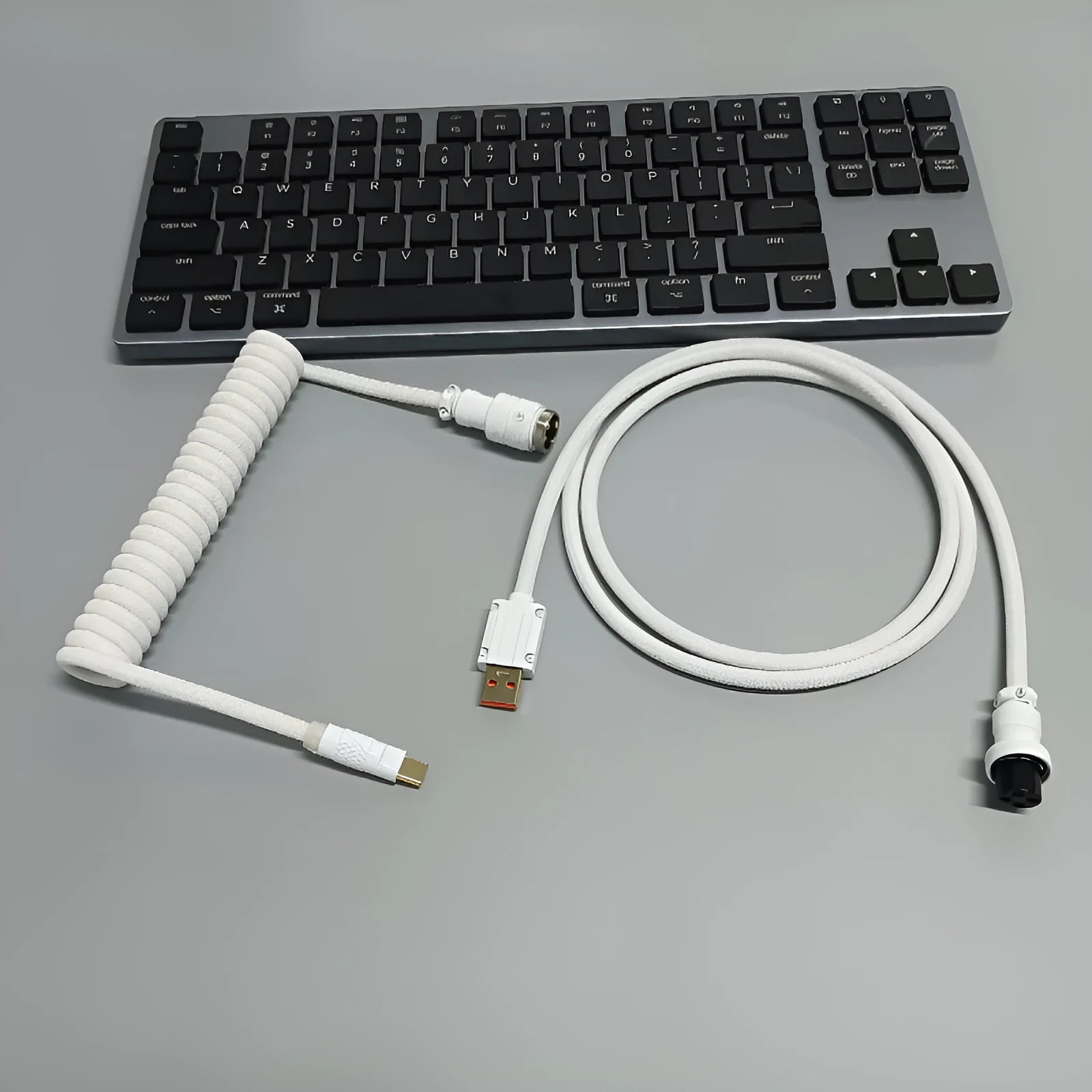 8K magnetic shaft keyboard cable super thick woven mesh aviation incense spring wire USB handmade six point zero mm